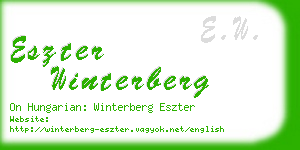 eszter winterberg business card